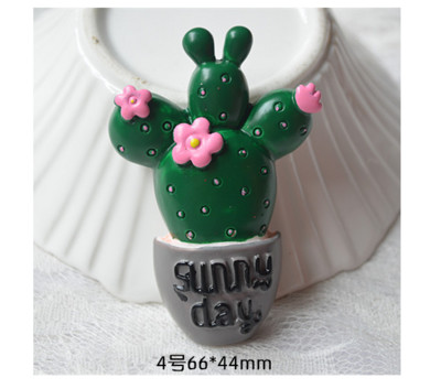 Χαριτωμένο χυμώδες λουλούδι κάκτου Ψυγείο Magnet Creative Resin Διακόσμηση σπιτιού