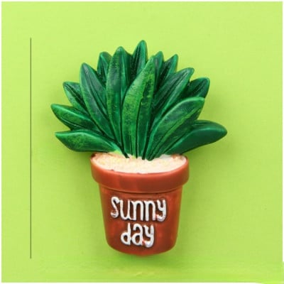 Χαριτωμένο χυμώδες λουλούδι κάκτου Ψυγείο Magnet Creative Resin Διακόσμηση σπιτιού