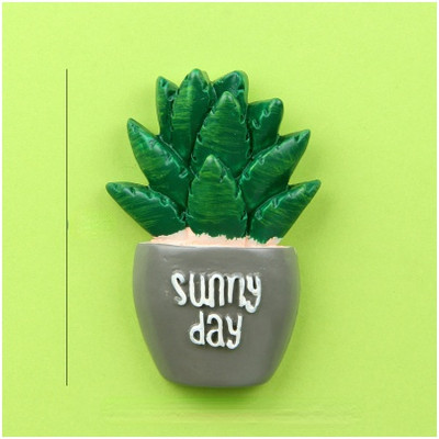 Χαριτωμένο χυμώδες λουλούδι κάκτου Ψυγείο Magnet Creative Resin Διακόσμηση σπιτιού