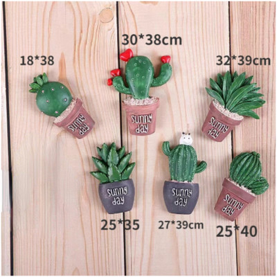 Χαριτωμένο χυμώδες λουλούδι κάκτου Ψυγείο Magnet Creative Resin Διακόσμηση σπιτιού