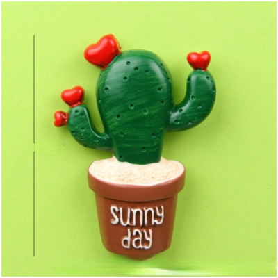Χαριτωμένο χυμώδες λουλούδι κάκτου Ψυγείο Magnet Creative Resin Διακόσμηση σπιτιού