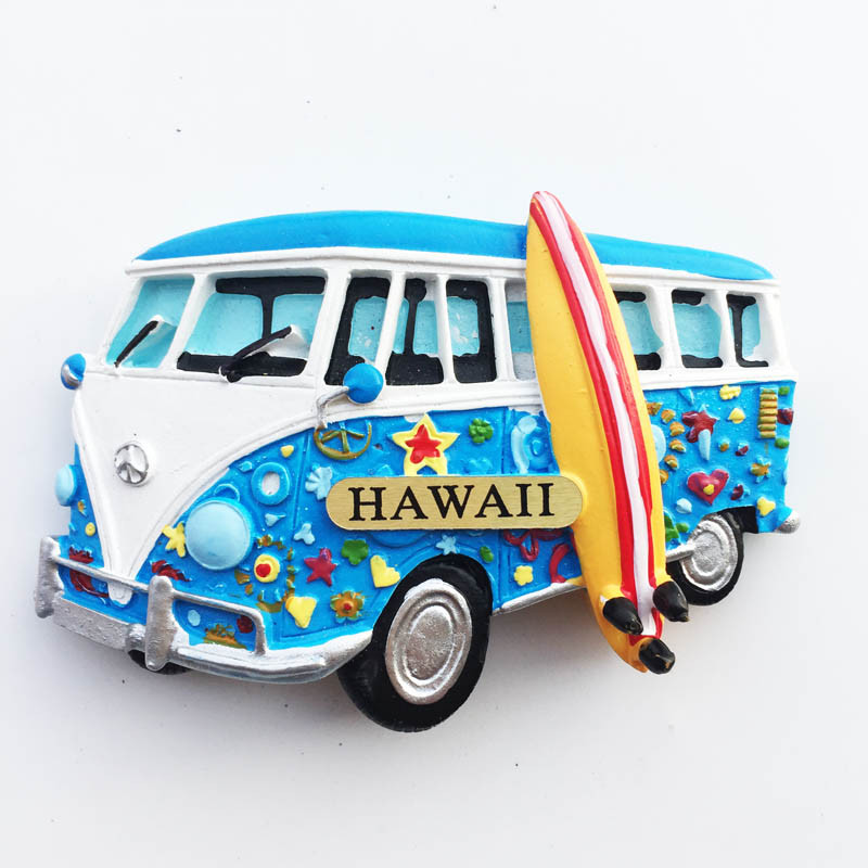 Hawaii matrica 3D lakberendezési tejes pizza hamburgerlé 3D hűtőszekrény hűtőmágnes matrica