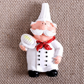 Карикатура Creative 3D Bread Chef Message Home Decor Хладилник Магнит Декорация на хладилник Подарък за кухня Стикер Плакат Бележки