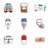 1vnt Medicininis stetoskopas tabletes švirkštas šaldytuvo magnetas dekoro šaldytuvo magnetas namų dekoravimo priedas Mieli magnetai suvenyras