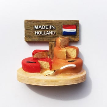 Холандия Магнити за хладилник Холандия Лалета Велосипеди Дървени обувки Холандска столица Амстердам Декорация Занаяти Магнитен стикер
