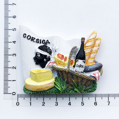 Francuski Napoleonov rodni grad Korzika Turistički suveniri Karta Otočka zastava Magneti Naljepnice za hladnjake Darovi za prijatelje