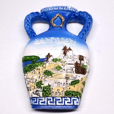 Ledusskapji Magnēti Suvenīrs Santorini Grieķija Ledusskapis Paste Kusadasi Turcija Monako 3D Sveķi Ziņojumu Uzlīmes Jauki Magnēti Dāvana