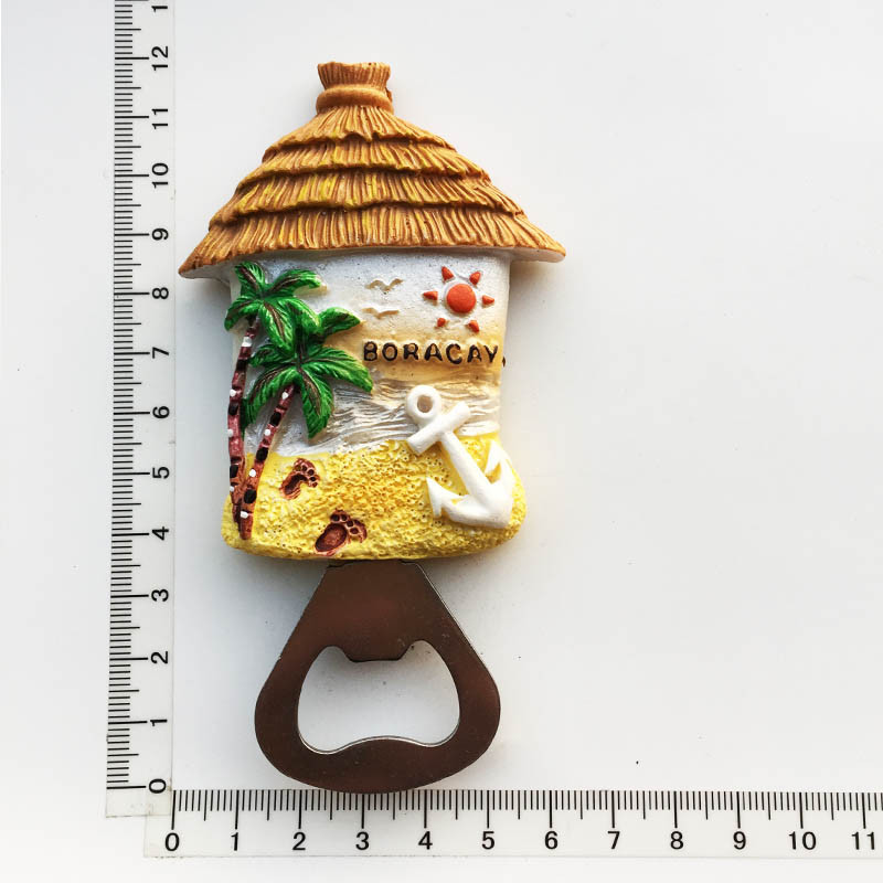 Filipini Boracay Magneti za hladnjak Turistički suvenir 3d Rukotvorine od smole Magnetski hladnjak Magnetske naljepnice Dekor otvarača za boce