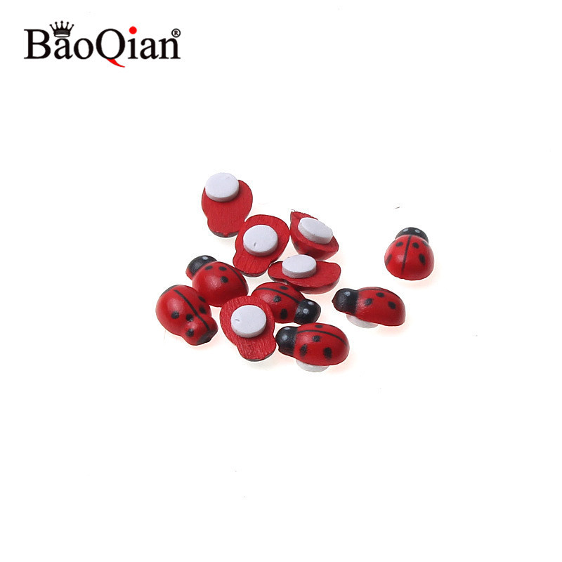 100 komada ručnih mini drvenih bubamara spužva samoljepljivih naljepnica mini magneta za hladnjak za uređenje doma za albume