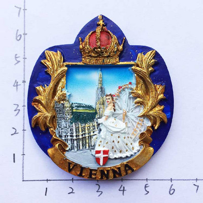 Αυστρία Ψυγείο Magnet Βιέννη Τουριστικά Αναμνηστικά Μαγνητικό Αυτοκόλλητο Ψυγείο Sisi Princess Mozart Δώρο Κουζίνα Διακόσμηση σπιτιού