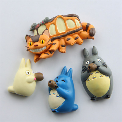 Anime Totoro Cat Bus Šaldytuvo magnetai Magnetiniai ornamentai Namų dekoravimas „Pasidaryk pats“ šaldytuvo lipdukai Amatų reikmenys