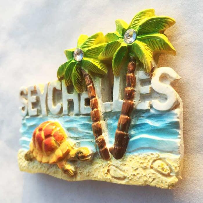 Otok Praslin, Sejšeli Magnet za hladnjak Suvenir Dekoracija Tropska šuma palmi Magneti za hladnjak