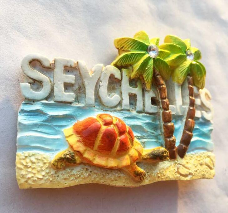 Otok Praslin, Sejšeli Magnet za hladnjak Suvenir Dekoracija Tropska šuma palmi Magneti za hladnjak