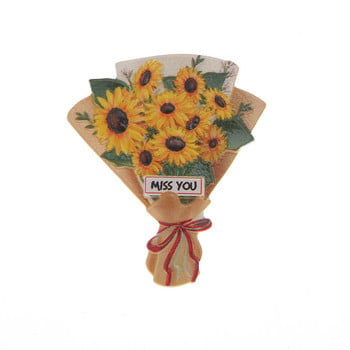 Simulation Sunflower Roses Flowers Αυτοκόλλητα Ψυγείου Τρισδιάστατα Απλή Ρητίνη Μαγνητικά Αυτοκόλλητα Διακοσμητικά Κουζίνας Gi