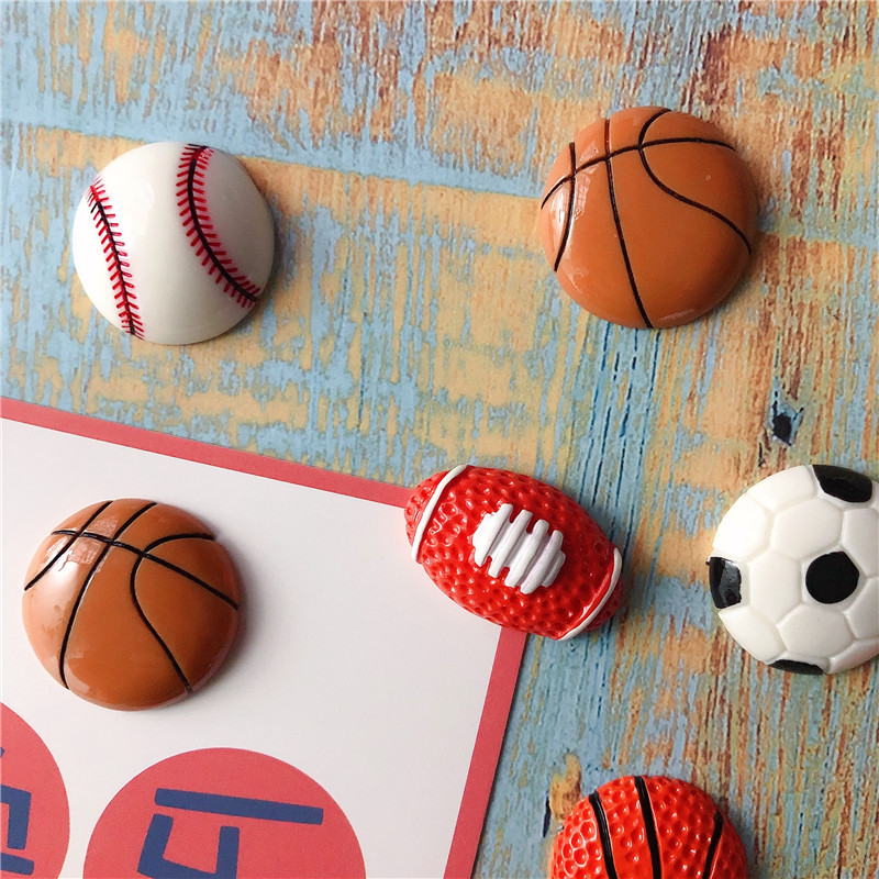 Kūrybiniai sportinio kamuolio šaldytuvo magnetai Krepšinio Futbolo Tinklinio Regbio Ankstyvojo ugdymo magnetiniai lipdukai