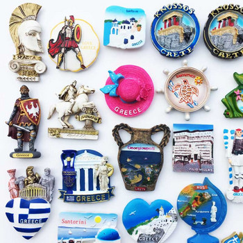 Гърция Пътуващи сувенири Магнити за хладилник Гръцка курортна култура Туристически сувенири Магнитни стикери за фото стена Декорация на дома