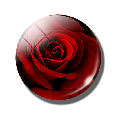 Gėlių 30 mm stiklinis šaldytuvo magnetas rožių kiaulpienių aguonų lotoso vyšnių žiedų orchidėjų margalapių lenta šaldytuvo magnetai