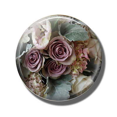 Gėlių 30 mm stiklinis šaldytuvo magnetas rožių kiaulpienių aguonų lotoso vyšnių žiedų orchidėjų margalapių lenta šaldytuvo magnetai