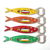 Lisabonos Sardinių metaliniai šaldytuvo magnetai Butelių atidarytuvas Mielas virtuvės dekoras Portugalija Kelionės suvenyrai Pranešimų lentos magnetai