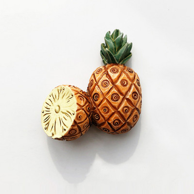 Ins 3DResin Bionic pārtikas ledusskapis magnētiskās uzlīmes jaukas virtuves reālistiskas augļu stereoskopiskas dekoratīvas sienas ledusskapja suvenīrs