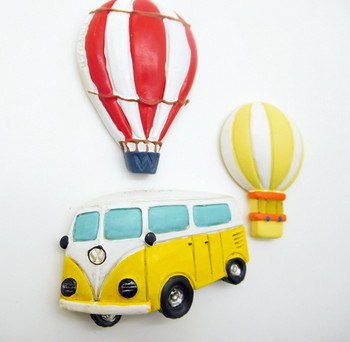 Балон с горещ въздух Стерео смола Магнит за хладилник Сладък анимационен филм Творчески магнит за хладилник Декорация на дома