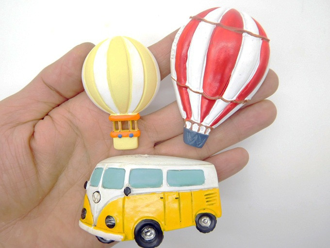 Karsta gaisa balons Stereo sveķu ledusskapja magnēts Jauka multfilma Radoša magnētiskais ledusskapja magnēts mājas dekorēšana