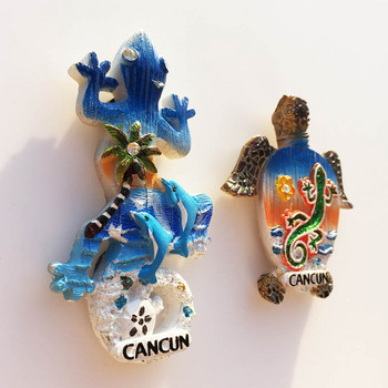 Μεξικό Μαγνήτες Ψυγείου Cancun Tourist Souvenir 3d Lizard Turtle μαγνήτες για ψυγεία Ζώα Διακόσμηση σπιτιού Ταξιδιωτικά δώρα