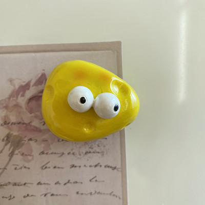 Jauns oriģināls dizains 3D cietais Kawaii siera pārtikas ledusskapja magnēti modes sveķu cietās plastmasas ledusskapja magnēts mājas dekorēšana