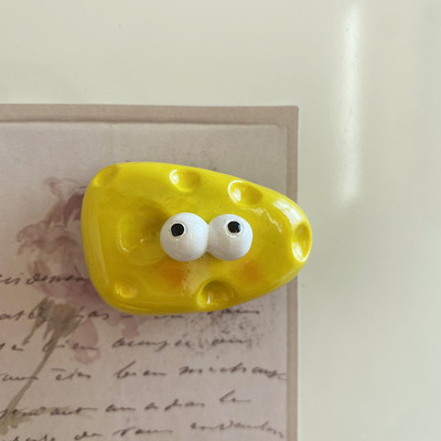 Jauns oriģināls dizains 3D cietais Kawaii siera pārtikas ledusskapja magnēti modes sveķu cietās plastmasas ledusskapja magnēts mājas dekorēšana