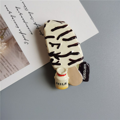 Iegādājieties 5 Saņemiet 1 3D simulācijas ēdienu, jauks konusveida saldējums, šokolādes-ledus sveķu ledusskapis, magnēts, saldumi, vairumtirdzniecība, ražošana