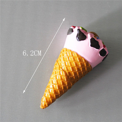 Iegādājieties 5 Saņemiet 1 3D simulācijas ēdienu, jauks konusveida saldējums, šokolādes-ledus sveķu ledusskapis, magnēts, saldumi, vairumtirdzniecība, ražošana