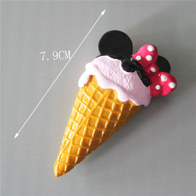 Iegādājieties 5 Saņemiet 1 3D simulācijas ēdienu, jauks konusveida saldējums, šokolādes-ledus sveķu ledusskapis, magnēts, saldumi, vairumtirdzniecība, ražošana