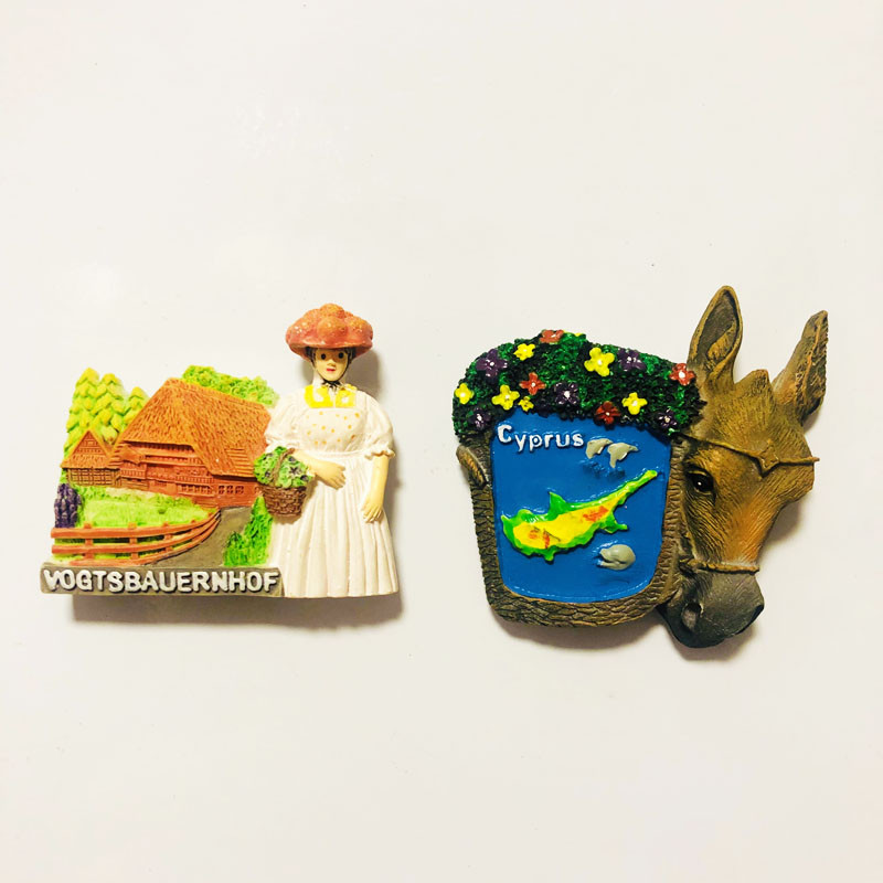 Ledusskapja magnēti Polija krakova pils Japāna Brisele Koreja Vogts Bauernhof Kipra Ledusskapja magnēts Uzlīme Pasaules ceļojumu suvenīrs