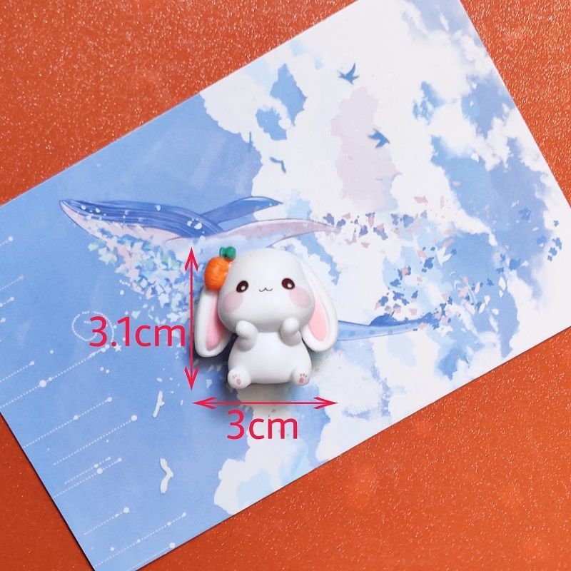 Radošs ledusskapis Dekoratīvās magnētiskās uzlīmes Jauki trusis dzīvnieki Ledusskapja magnēti Stereo lelle mājas dekors