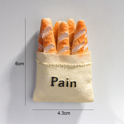 3D simulācijas pārtikas ledusskapja magnēts maizes cepējs tomātu olu ledusskapis magnētiskā foto ziņojumu uzlīmes ziņojumu dēlis atgādinājuma dāvana