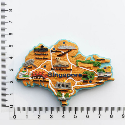 Singapore Magnet pentru frigider Suveniruri Atracții Punch Merlion Turist 3d Fluorescent Autocolante magnetice pentru frigider Colecție Cadouri