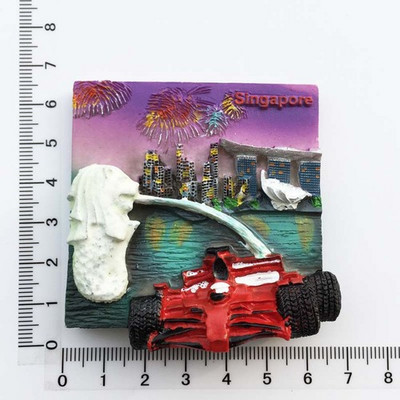 Singapore Magnet pentru frigider Suveniruri Atracții Punch Merlion Turist 3d Fluorescent Autocolante magnetice pentru frigider Colecție Cadouri