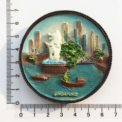 Singapore Magnet pentru frigider Suveniruri Atracții Punch Merlion Turist 3d Fluorescent Autocolante magnetice pentru frigider Colecție Cadouri