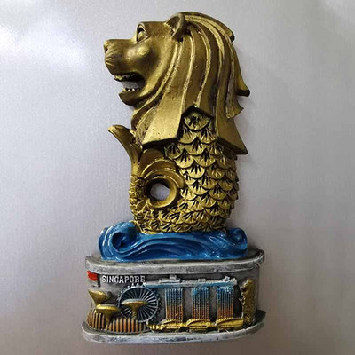 Singapore Magnet pentru frigider Suveniruri Atracții Punch Merlion Turist 3d Fluorescent Autocolante magnetice pentru frigider Colecție Cadouri