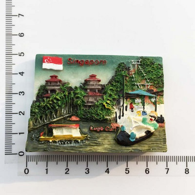 Singapore Magnet pentru frigider Suveniruri Atracții Punch Merlion Turist 3d Fluorescent Autocolante magnetice pentru frigider Colecție Cadouri