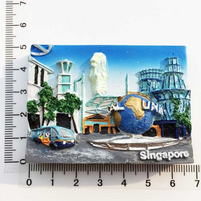 Singapore Magnet pentru frigider Suveniruri Atracții Punch Merlion Turist 3d Fluorescent Autocolante magnetice pentru frigider Colecție Cadouri