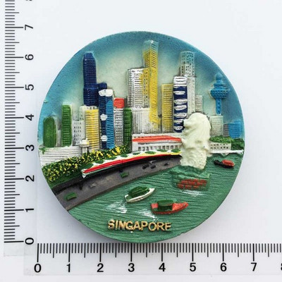 Singapore Magnet pentru frigider Suveniruri Atracții Punch Merlion Turist 3d Fluorescent Autocolante magnetice pentru frigider Colecție Cadouri