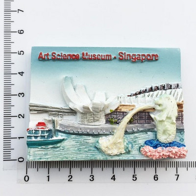 Singapore Magnet pentru frigider Suveniruri Atracții Punch Merlion Turist 3d Fluorescent Autocolante magnetice pentru frigider Colecție Cadouri