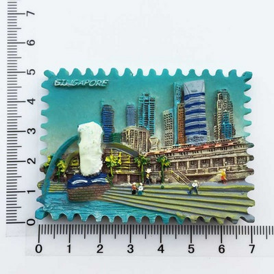 Singapore Magnet pentru frigider Suveniruri Atracții Punch Merlion Turist 3d Fluorescent Autocolante magnetice pentru frigider Colecție Cadouri