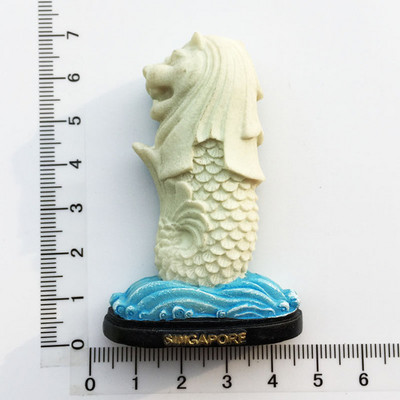 Singapore Magnet pentru frigider Suveniruri Atracții Punch Merlion Turist 3d Fluorescent Autocolante magnetice pentru frigider Colecție Cadouri