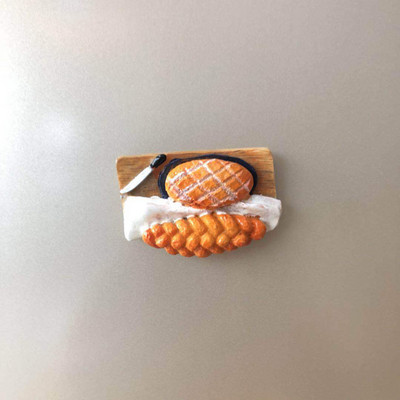 Radoša multfilma Maize Hotdogs Hamburgers 3D Sveķu Ledusskapja Uzlīme Dzelzs Ledusskapja Magnēti Dekoratīvās uzlīmes