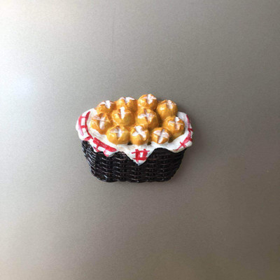 Radoša multfilma Maize Hotdogs Hamburgers 3D Sveķu Ledusskapja Uzlīme Dzelzs Ledusskapja Magnēti Dekoratīvās uzlīmes