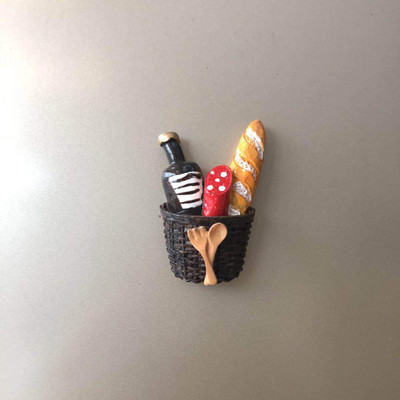 Radoša multfilma Maize Hotdogs Hamburgers 3D Sveķu Ledusskapja Uzlīme Dzelzs Ledusskapja Magnēti Dekoratīvās uzlīmes