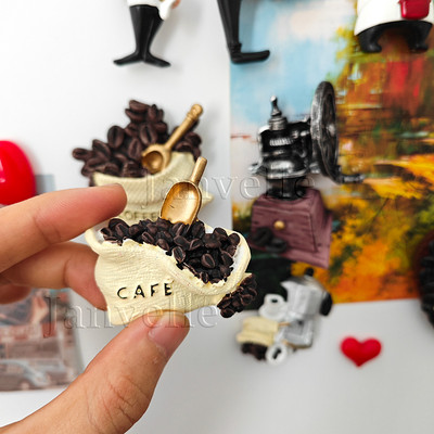 Jauki 3D ledusskapja magnēti Kawaii šefpavāra multfilmas ledusskapja uzlīmes, mazi pavārsveķu magnētiskie ledusskapja magnēti mājas virtuves dekorēšanai