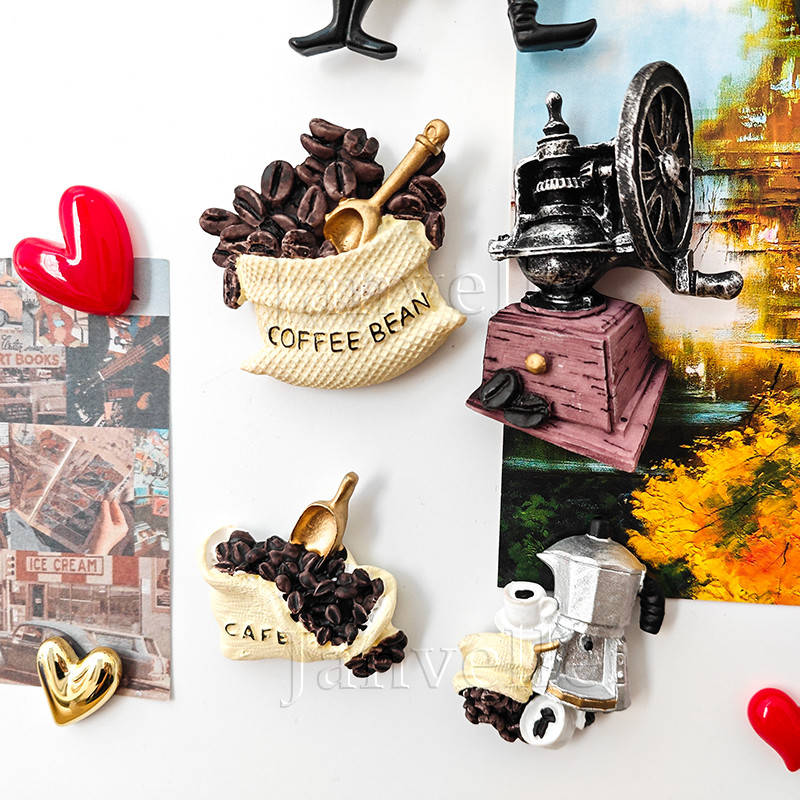 Jauki 3D ledusskapja magnēti Kawaii šefpavāra multfilmas ledusskapja uzlīmes, mazi pavārsveķu magnētiskie ledusskapja magnēti mājas virtuves dekorēšanai